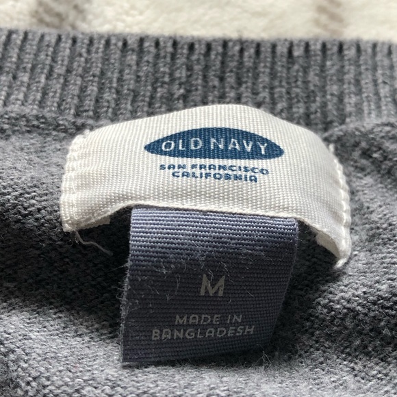 GAP grey cardigan with white stripes on sleeves - Picture 5 of 5